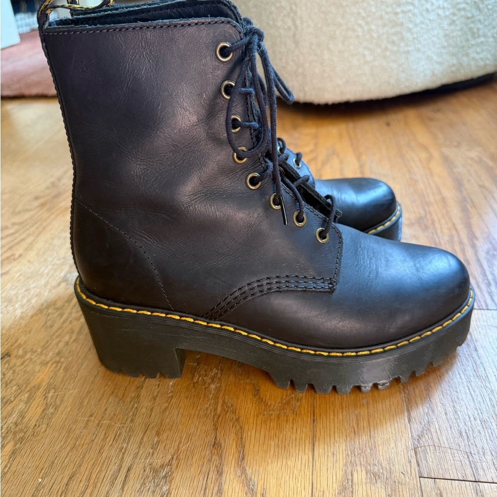 Dr. Martens Black Lace-Up Combat Boots - Picture 3 of 7